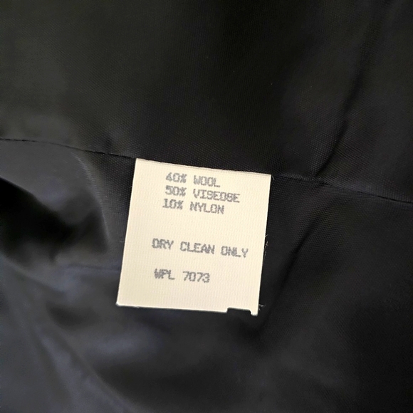 Toffs vintage wool blend blazer size 2 petite charcoal gray plaid single button - Picture 11 of 11